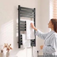 Racord-electric-pentru-prosoape-încălzite-cu-12-bare-aliaj-de-aluminiu-550-x-1025-mm-ecran-tactil-temporizator-1-8-h-sau-regim-permanent-IPX4