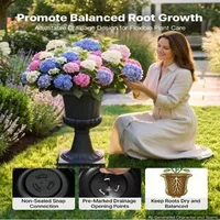 Ghivece-tip-urnă-din-plastic-40-x-67-cm-set-de-2-bucăți-negre-clasice-cu-orificii-de-drenaj-pentru-curte-și-balcon