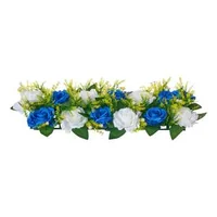 Bile-decorative-artificiale-colorate-pentru-decorarea-meselor-10-bucăți-albastru-și-alb-dimensiune-50-x-22-x-12-cm-trandafiri-din-textile