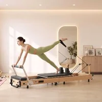 Reformer-Pilates-2-4-m-pliabil-cadru-din-arțar-alb-fără-turn-vertical-până-la-181-kg-6-arcuri-jump-board-și-cutie-pentru-ședere