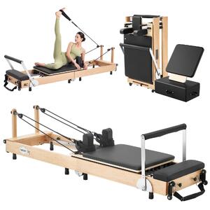 Reformer-Pilates-2-4-m-pliabil-cadru-din-arțar-alb-fără-turn-vertical-până-la-181-kg-6-arcuri-jump-board-și-cutie-pentru-ședere