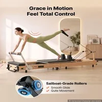 Reformer-Pilates-2-4-m-pliabil-cadru-din-arțar-alb-fără-turn-vertical-până-la-181-kg-6-arcuri-jump-board-și-cutie-pentru-ședere