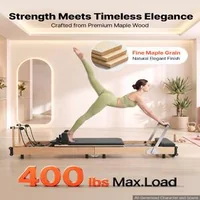 Reformer-Pilates-2-4-m-pliabil-cadru-din-arțar-alb-fără-turn-vertical-până-la-181-kg-6-arcuri-jump-board-și-cutie-pentru-ședere