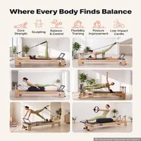 Reformer-Pilates-2-4-m-pliabil-cadru-din-arțar-alb-fără-turn-vertical-până-la-181-kg-6-arcuri-jump-board-și-cutie-de-șezut