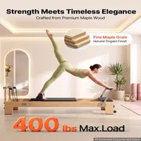 Reformer-Pilates-2-4-m-pliabil-cadru-din-arțar-alb-fără-turn-vertical-până-la-181-kg-6-arcuri-jump-board-și-cutie-de-șezut