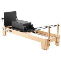 Reformer-Pilates-2-4-m-pliabil-cadru-din-arțar-alb-fără-turn-vertical-până-la-181-kg-6-arcuri-jump-board-și-cutie-de-șezut