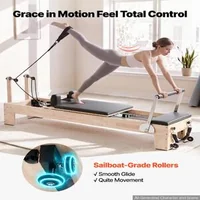 Reformer-Pilates-2-4-m-pliabil-cadru-din-lemn-de-cauciuc-fără-turn-până-la-181-kg-5-arcuri-jump-board-și-spătar-reglabil