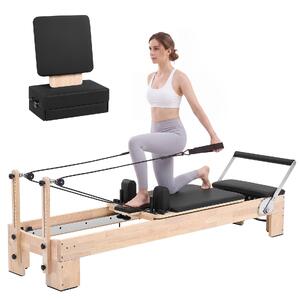 Reformer-Pilates-2-4-m-pliabil-cadru-din-lemn-de-cauciuc-fără-turn-până-la-181-kg-5-arcuri-jump-board-și-spătar-reglabil