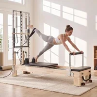 Reformer-Pilates-cu-semicoloană-2-4-m-cadru-din-lemn-de-cauciuc-5-arcuri-jump-board-și-cutie-pentru-șezut-sarcină-până-la-181-kg