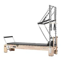 Reformer-Pilates-cu-semicoloană-2-4-m-cadru-din-lemn-de-cauciuc-5-arcuri-jump-board-și-cutie-pentru-șezut-sarcină-până-la-181-kg