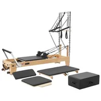 Reformator-Pilates-cu-semi-turn-2-4-m-cadru-din-arțar-6-arcuri-din-oțel-muzical-jump-board-și-cutie-pentru-șezut-181-kg