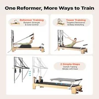 Reformator-Pilates-cu-semi-turn-2-4-m-cadru-din-arțar-6-arcuri-din-oțel-muzical-jump-board-și-cutie-pentru-șezut-181-kg