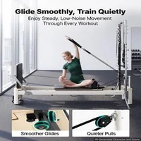 Reformer-Pilates-cu-semi-tunel-2-4-m-cadru-din-aliaj-de-aluminiu-5-arcuri-codificate-cromatic-platformă-de-sărituri-și-cutie-pentru-ședere