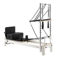 Reformer-Pilates-cu-semi-tunel-2-4-m-cadru-din-aliaj-de-aluminiu-5-arcuri-codificate-cromatic-platformă-de-sărituri-și-cutie-pentru-ședere