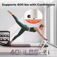 Reformer-Pilates-cu-semi-tunel-2-4-m-cadru-din-aliaj-de-aluminiu-5-arcuri-codificate-cromatic-platformă-de-sărituri-și-cutie-pentru-ședere