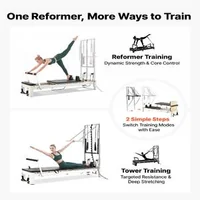 Reformer-Pilates-cu-semi-tunel-2-4-m-cadru-din-aliaj-de-aluminiu-5-arcuri-codificate-cromatic-platformă-de-sărituri-și-cutie-pentru-ședere