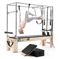 Aparat-reformer-Pilates-cu-masă-trapezoidală-Cadillac-2-4-m-cadru-din-lemn-de-cauciuc-10-arcuri-pe-turn-jump-board-181-kg