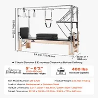 Aparat-reformer-Pilates-cu-masă-trapezoidală-Cadillac-2-4-m-cadru-din-lemn-de-cauciuc-10-arcuri-pe-turn-jump-board-181-kg