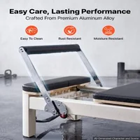 Reformer-Pilates-2-3-m-cadru-din-aluminiu-nedezmembrabil-fără-tower-5-arcuri-codificate-cromatic-platformă-de-sărituri-și-cutie-pentru-șezut