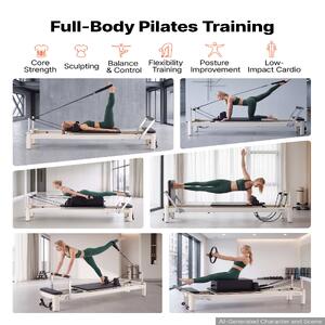 Reformer-Pilates-2-3-m-cadru-din-aluminiu-nedezmembrabil-fără-tower-5-arcuri-codificate-cromatic-platformă-de-sărituri-și-cutie-pentru-șezut