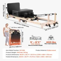 Reformer-Pilates-2-3-m-pliabil-cadru-din-lemn-de-arbore-de-cauciuc-fără-tower-5-arcuri-cu-3-niveluri-de-rezistență-și-platformă-cu-săritură