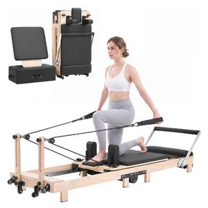 Reformer-Pilates-2-3-m-pliabil-cadru-din-lemn-de-arbore-de-cauciuc-fără-tower-5-arcuri-cu-3-niveluri-de-rezistență-și-platformă-cu-săritură