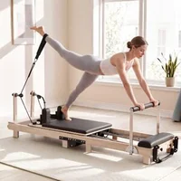 Reformer-Pilates-2-3-m-pliabil-cadru-din-lemn-de-arbore-de-cauciuc-fără-tower-5-arcuri-cu-3-niveluri-de-rezistență-și-platformă-cu-săritură
