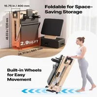 Reformer-Pilates-2-3-m-pliabil-cadru-din-lemn-de-arbore-de-cauciuc-fără-tower-5-arcuri-cu-3-niveluri-de-rezistență-și-platformă-cu-săritură