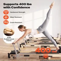 Reformer-Pilates-2-3-m-pliabil-cadru-din-lemn-de-arbore-de-cauciuc-fără-tower-5-arcuri-cu-3-niveluri-de-rezistență-și-platformă-cu-săritură