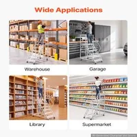 Scară-mobilă-platformă-6-trepte-capacitate-de-încărcare-500-kg-oțel-aliat-Q195-balustrade-duble-trepte-anti-alunecare-4-roți
