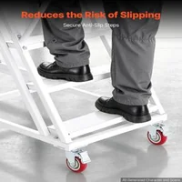Scară-mobilă-platformă-6-trepte-capacitate-de-încărcare-500-kg-oțel-aliat-Q195-balustrade-duble-trepte-anti-alunecare-4-roți
