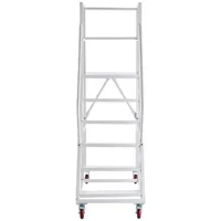 Scară-mobilă-platformă-6-trepte-capacitate-de-încărcare-500-kg-oțel-aliat-Q195-balustrade-duble-trepte-anti-alunecare-4-roți
