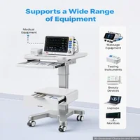 Cărucior-medical-cu-ridicare-electrică-capacitate-portantă-30-kg-înălțime-reglabilă-820-940-mm-cadru-metalic-roți-pivotante-360
