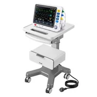 Cărucior-medical-cu-ridicare-electrică-capacitate-portantă-30-kg-înălțime-reglabilă-820-940-mm-cadru-metalic-roți-pivotante-360