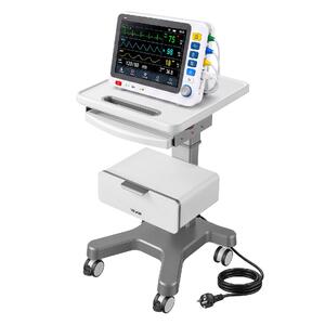 Cărucior-medical-cu-ridicare-electrică-capacitate-portantă-30-kg-înălțime-reglabilă-820-940-mm-cadru-metalic-roți-pivotante-360