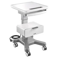 Cărucior-medical-cu-ridicare-electrică-capacitate-portantă-30-kg-înălțime-reglabilă-820-940-mm-cadru-metalic-roți-pivotante-360