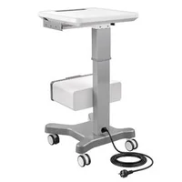 Cărucior-medical-cu-ridicare-electrică-capacitate-portantă-30-kg-înălțime-reglabilă-820-940-mm-cadru-metalic-roți-pivotante-360