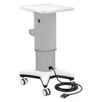 Cărucior-medical-cu-ridicare-electrică-capacitate-portantă-50-kg-înălțime-reglabilă-700-850-mm-cadru-metalic-roți-pivotante-la-360