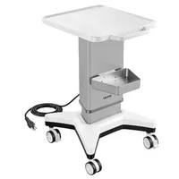 Cărucior-medical-cu-ridicare-electrică-capacitate-portantă-50-kg-înălțime-reglabilă-700-850-mm-cadru-metalic-roți-pivotante-la-360