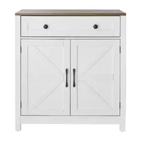 Dulap-pentru-zona-de-cafea-75x37-5x80-cm-alb-cu-maro-1-sertar-și-2-uși-glisante-rafturi-cu-3-poziții