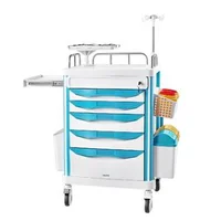 Cărucior-medical-cu-5-sertare-încărcare-de-până-la-110-kg-înălțime-fixă-de-1650-mm-roți-care-se-blochează-la-360-panou-CPR-și-suport-pentru-sticlă