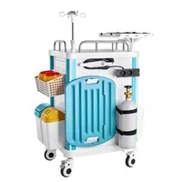 Cărucior-medical-cu-5-sertare-încărcare-de-până-la-110-kg-înălțime-fixă-de-1650-mm-roți-care-se-blochează-la-360-panou-CPR-și-suport-pentru-sticlă