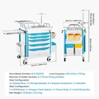 Cărucior-medical-cu-5-sertare-încărcare-de-până-la-110-kg-înălțime-fixă-de-1650-mm-roți-care-se-blochează-la-360-panou-CPR-și-suport-pentru-sticlă