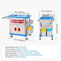 Cărucior-medical-cu-dulap-și-două-sertare-capacitate-de-până-la-110-kg-înălțime-fixă-1020-mm-roți-pivotante-de-blocare-la-360-distribuitor