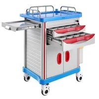 Cărucior-medical-cu-dulap-și-două-sertare-capacitate-de-până-la-110-kg-înălțime-fixă-1020-mm-roți-pivotante-de-blocare-la-360-distribuitor