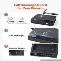 Seif-biometric-pentru-arme-scurte-cu-Bluetooth-pentru-2-arme-și-2-încărcătoare-4-moduri-de-acces-oțel-Q235-iluminare-negru