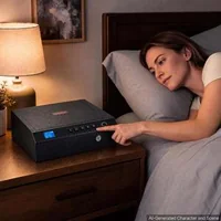 Seif-biometric-pentru-arme-scurte-cu-Bluetooth-pentru-2-arme-și-2-încărcătoare-4-moduri-de-acces-oțel-Q235-iluminare-negru