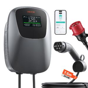 Stație-de-încărcare-pentru-vehicul-electric-22kW-trifazată-Type-2-CEE-32A-cu-aplicație-și-afișaj-digital