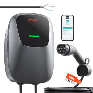 Stație-de-încărcare-pentru-vehicule-electrice-de-7kW-monofazată-Type-2-cablu-de-5-m-cu-aplicație-și-indicator-LED