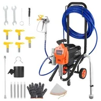 Mașină-de-vopsit-fără-aer-1500W-3300-PSI-cu-cărucior-furtun-15-m-și-5-duze